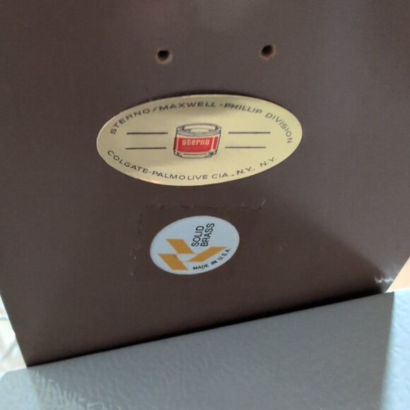 Vintage Mid Century Brass Sterno/Maxwell-Phillip Cocktail Barware Set - Picture 6 of 6